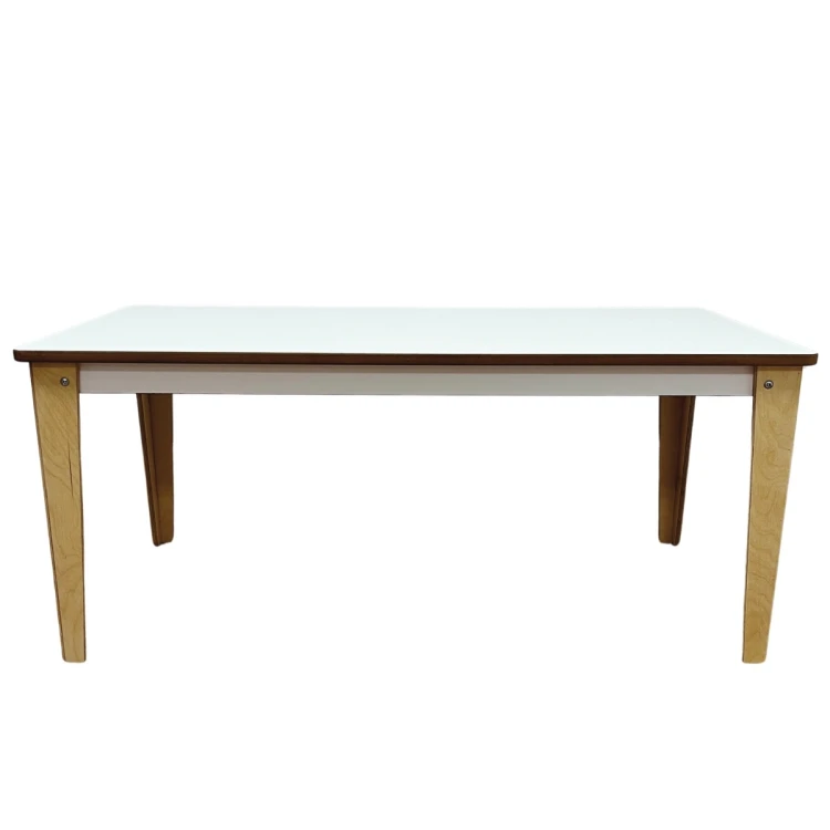 60x120 Ahşap Ayaklı Anaokulu Dikdörtgen Masa