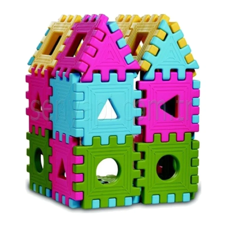 Plastik Ev Yapım Puzzle Seti