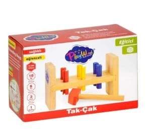 Ahşap Tak Çak Çekiç Oyunu 6'lı