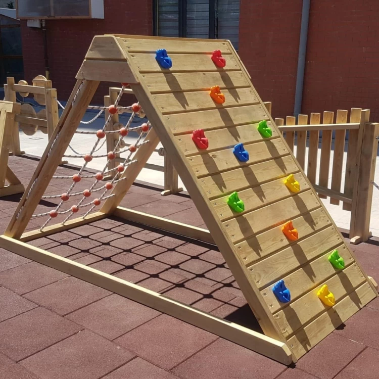 Ahşap Tırmanma Ünitesi Renkli