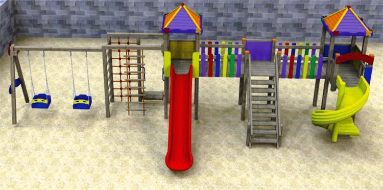 Ahşap Çocuk Oyun Parkı-2