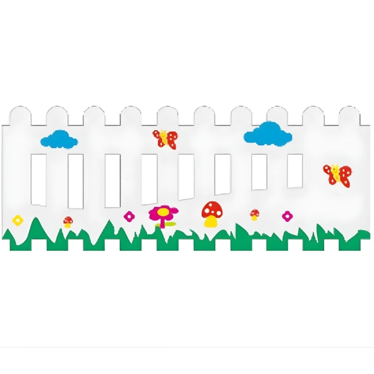 Ahşap Bulut Figürlü Çit