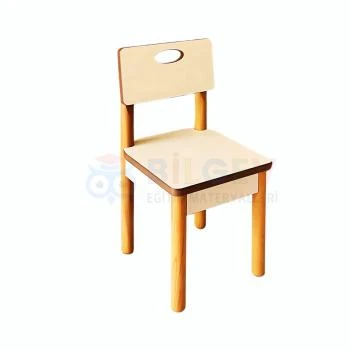 Beyaz Ahşap Anaokulu Sandalye