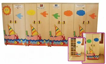 Yelkenli Temalı Ahşap Portmanto 300x38x160 cm