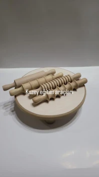 Kayın Desenli Merdane Seti 4'lü