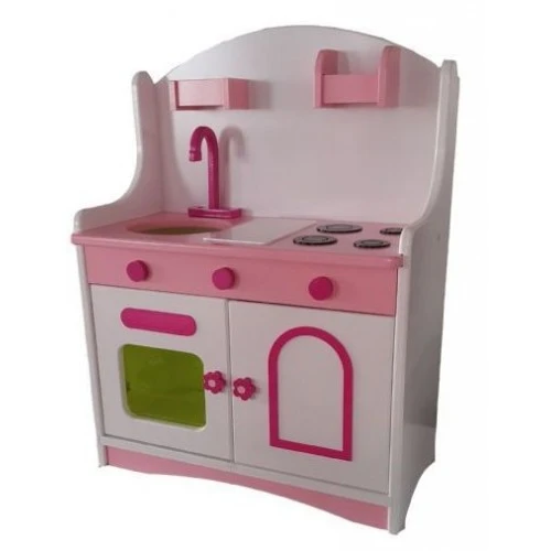 Pembe Ahşap Oyun Mutfağı 105x78x30 cm