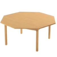 Sekizgen Ahşap Keşif Masası 120 cm
