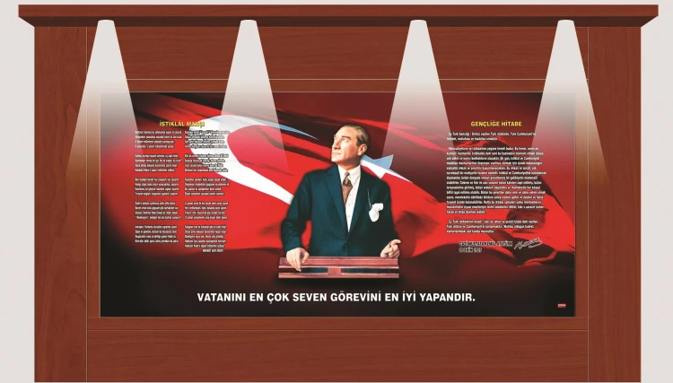 Yapışkanlı Folyo Atatürk Köşesi 150x300 cm