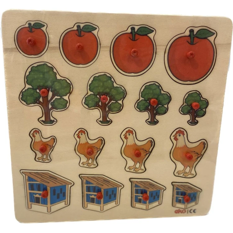 Elma Ağaçları Küçükten Büyüğe Tutmalı Puzzle