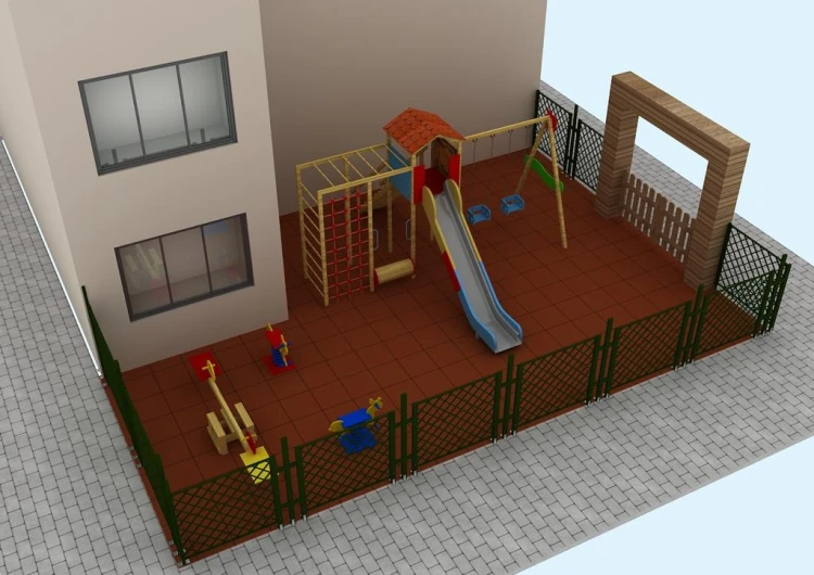 Çitli Mini Oyun Bahçesi Seti 7x5 m