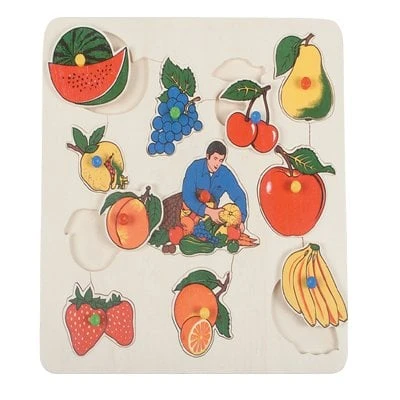Ahşap Meyveler Puzzle 12 Parça 33x33 cm