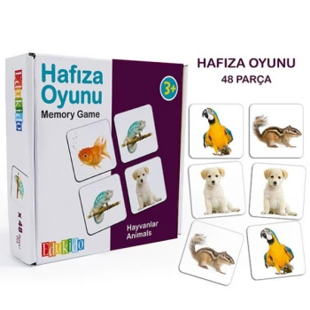 Hafıza Oyunu Hayvanlar 48 Parça