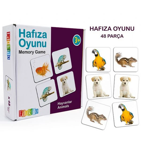 Hafıza Oyunu Hayvanlar 48 Parça