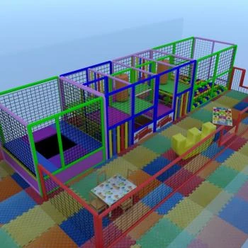 Büyük Parkurlu Top Havuzu Trambolin 900x400