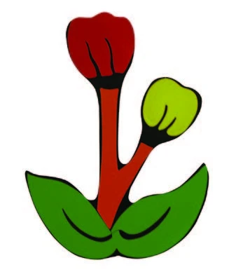 Ahşap Lale Duvar Figürü 35 cm