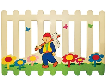 Keloğlan Figürlü Dış Mekan Ahşap Çit m²