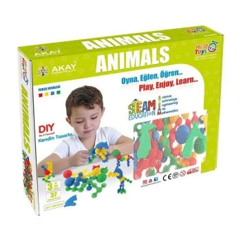 Karton Kutulu Animal Yapı Blokları 37 Parça (4-6 Yaş) Lego