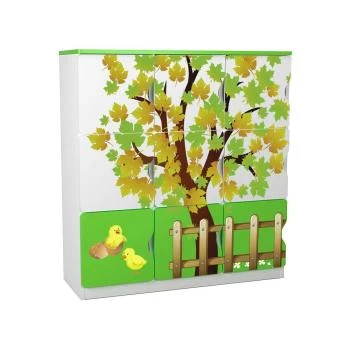 Anaokulu 9 Kapaklı Uv Baskılı Çiftlik Temalı Öğrenci Dolabı