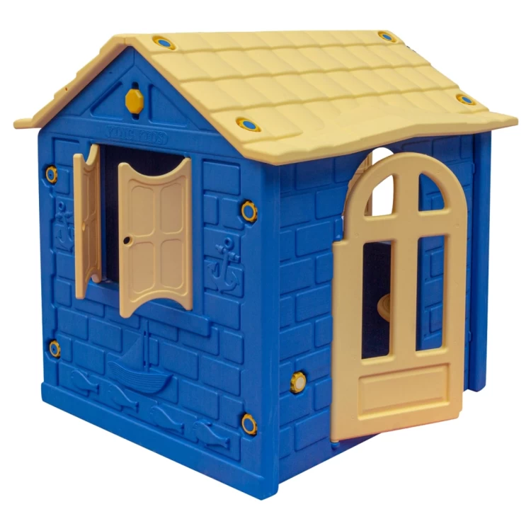 Anaokulu Plastik Tek Kapılı Ev Mavi