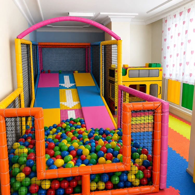 Top Havuzlu Roller Kaydıraklı Soft Play Oyun Parkı