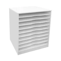 Dalgalı Raflı Fon Karton Dolabı 74x70x104 cm