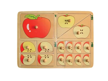 Tam Yarım Çeyrek Elma Puzzle