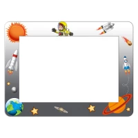 Anaokulu Uzay Desenli Yazı Tahtası