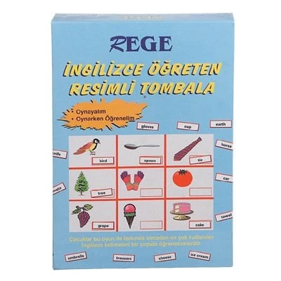 İngilizce Kelime Öğreten Resimli Tombala