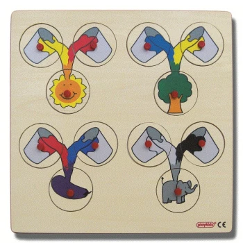 Ahşap Renk Karıştırma Puzzle 30x30 cm