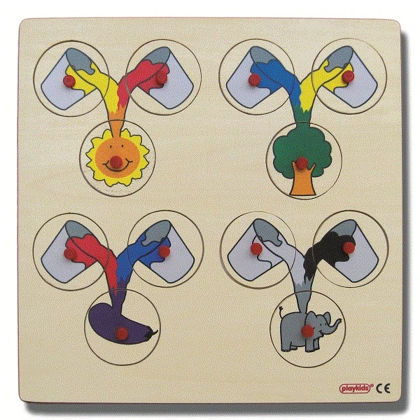 Ahşap Renk Karıştırma Puzzle 30x30 cm
