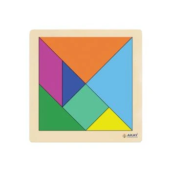 30X30 Ahşap Tangram Puzzle