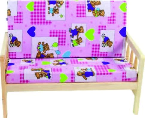 Minderli Ahşap İkili Koltuk 50x85x60 cm