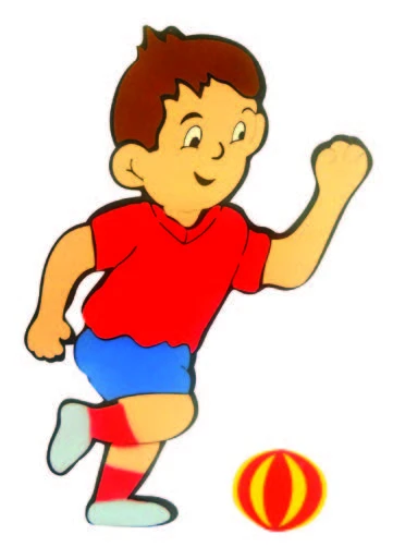 Ahşap Futbolcu Çocuk Duvar Figürü 60 cm