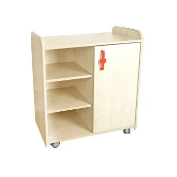 Anaokulu 3 Raflı 1 Kapaklı Öğrenci Dolabı Akçaağaç