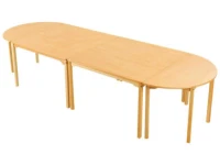 Naturel Ahşap Amfi Masa Takımı 360x120x54 cm