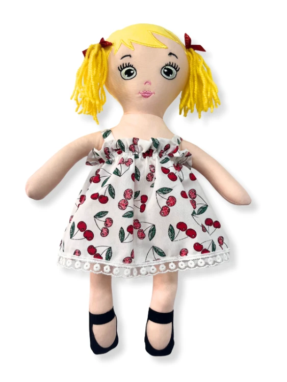 Zeynep Bez Bebek Kiraz Desenli