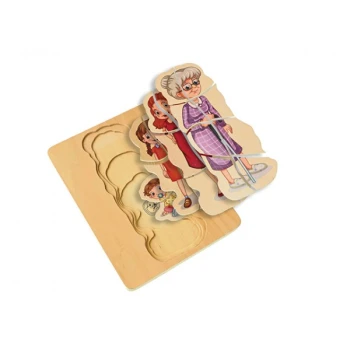 Büyüyen İnsan Katmanlı Ahşap Puzzle Kadın