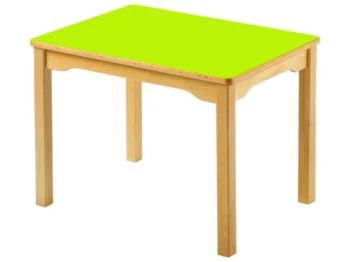 Yeşil Tablalı Küçük Ahşap Masa 70x50x54 cm
