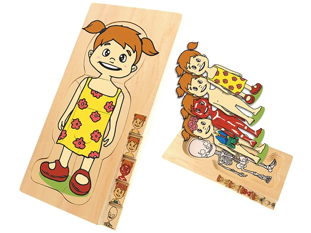 Vücudumuz Katmanlı Ahşap Puzzle Kız