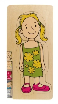 Katmanlı Vücut Puzzle Kız 4 Katlı