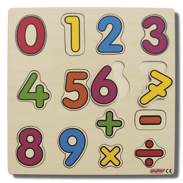 Ahşap Rakam ve İşlem Puzzle 30x30 cm
