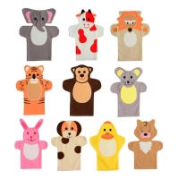 Hayvanlar El Kukla Seti 10 Figür