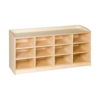 Montessori Açık Raf Dolabı 12 Bölmeli 120x40x70 cm