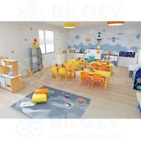 Anaokulu Uzay Sınıf Seti Konsepti