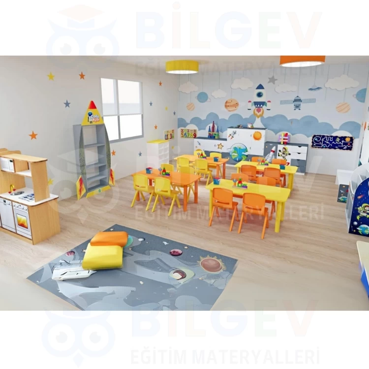 Anaokulu Uzay Sınıf Seti Konsepti