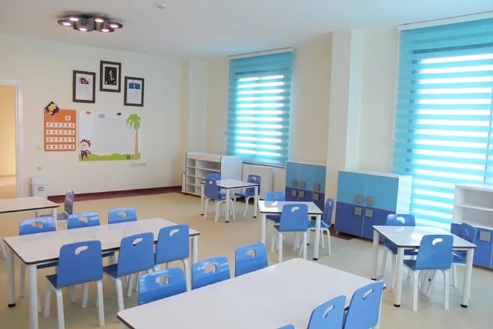 Mavi Beyaz Anaokulu Sınıf Konsepti 20 Kişilik