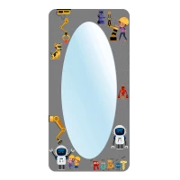 Anaokulu Robotik Desenli Boy Aynası