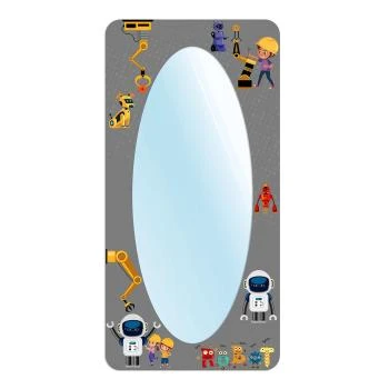 Anaokulu Robotik Desenli Boy Aynası