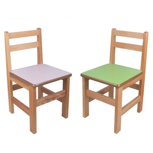 Kayın Ayaklı MDF Oturaklı Sandalye 34 cm