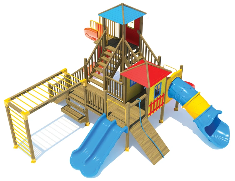 Renkli Kule Ahşap Oyun Parkı